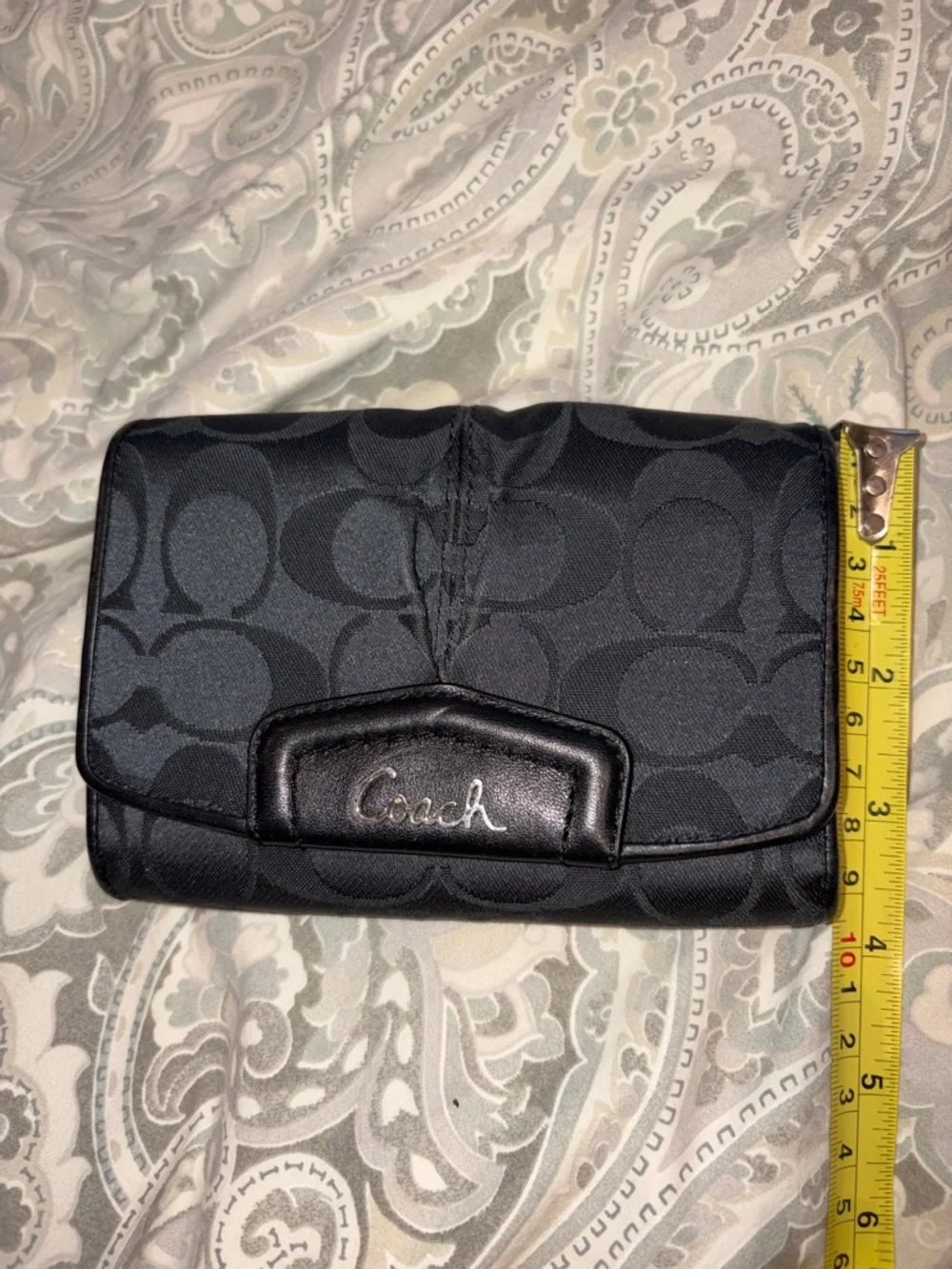 Coach Black Signature Fold Wallet - Picture 10 of 10